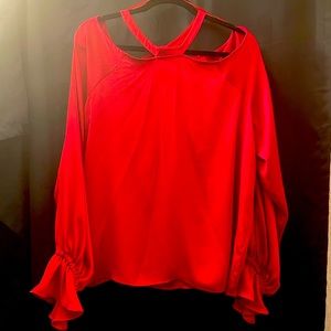 1.State Persian Red long sleeved top